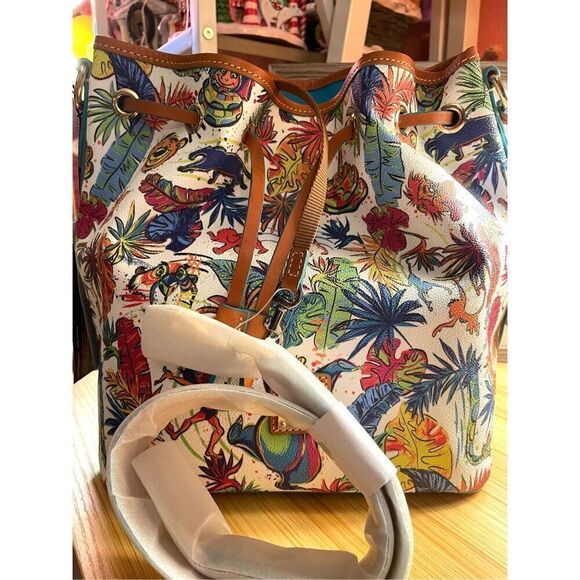 Dooney & Bourke  Jungle Book Drawstring Shoulder Bag NWT - Picture 7 of 16